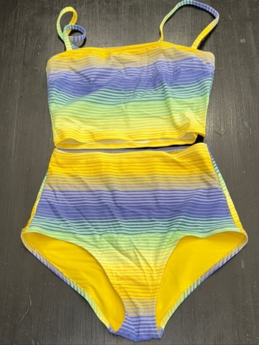 Aerie 2 Piece Stripey Swim Suit, Size XS